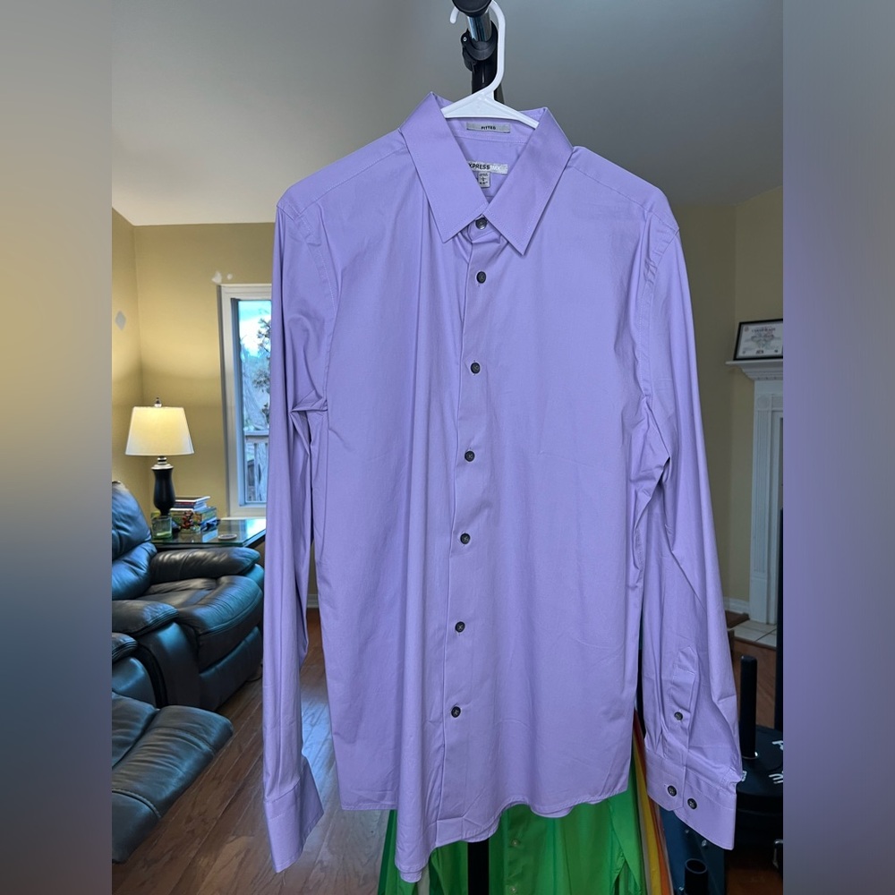 Express Fitted 1MX Men’s Dress Shirt, L